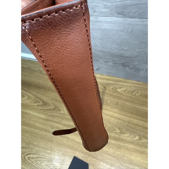 Frye Lucy Small Cognac Leather Crossbody Convertable Bag - Picture 7 of 9